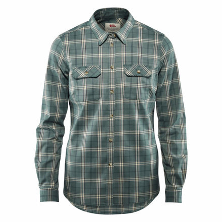 Fjallraven Fjallglim Stretch Shirt Long Sleeve - Womens, Frost Green, Medium, F89901-664-M