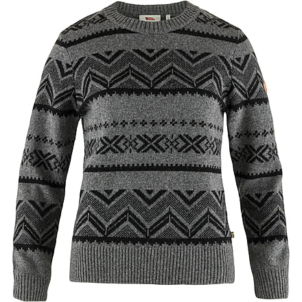 Fjallraven Greenland Re-Wool Pattern Knit - Womens, Dark Grey, Medium, F83523-030-M