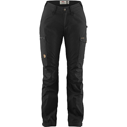 Fjallraven Kaipak Trousers Curved - Womens, Black, US 4/EU 36, Regular Inseam, F89829-550-36