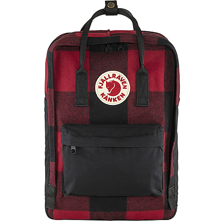 Fjallraven Kanken Re-Wool Laptop 15in Pack, Red/Black, F23328-320-550-One Size