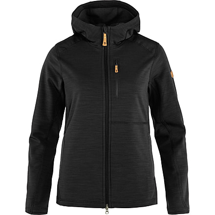 Fjallraven Keb Fleece Hoodie - Womens, Black, Medium, F86990-550-M