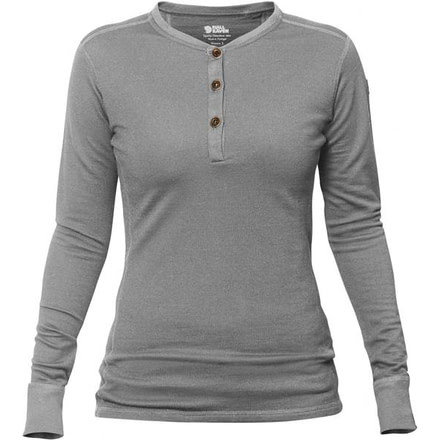 Fjallraven Lappland Merino Henley Long Sleeve -Womens, Grey, Extra Small, F90189-020-XS