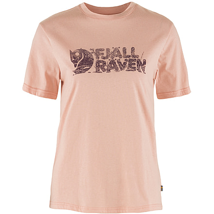 Fjallraven Lush Logo T-Shirt - Womens, Chalk Rose, Extra Large, F14600165-302-XL