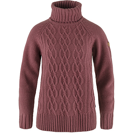 Fjallraven Ovik Cable Knit Roller Neck - Womens, Small, Mesa Purple, F84793-410-S