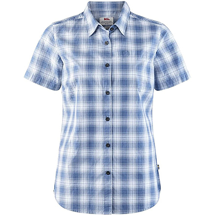 Fjallraven Ovik Check Shirt Short Sleeve - Womens, Blue Ridge, F89860-519-S