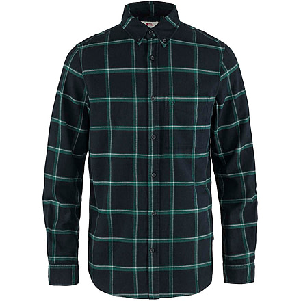 Fjallraven Ovik Comfort Flannel Shirt - Mens, Dark Navy/Arctic Green, Small, F84132-555-667-S