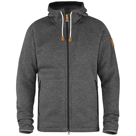 Fjallraven Ovik Fleece Hoodie - Men's-Dark Grey-Medium
