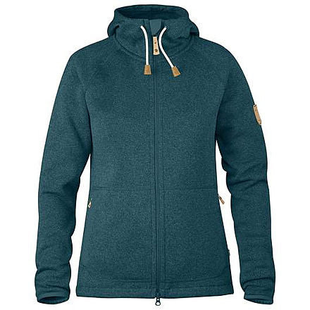Fjallraven Ovik Fleece Hoodie - Womens, Glacier Green, Extra Small, F89516-646-XS