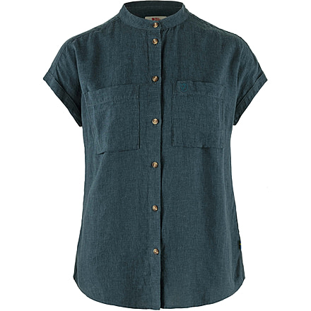 Fjallraven Ovik Hemp Shirt Short Sleeve - Women's, Mountain Blue, 2XS, F14600160-570-XXS