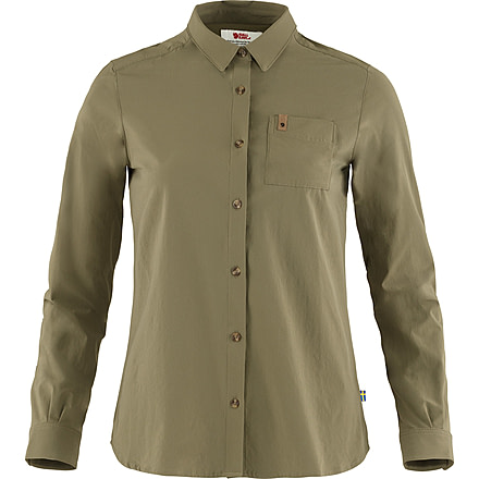 Fjallraven Ovik Lite Long Sleeve Shirt - Womens, Green, Medium, F89980-620-M