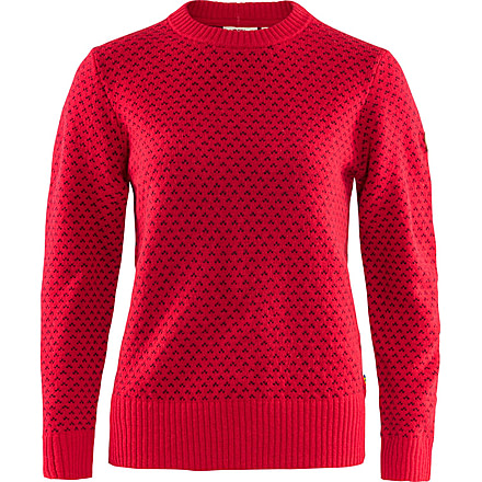 Fjallraven Ovik Nordic Sweater - Womens, True Red, Large, F89749-334-L