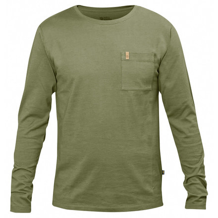 Fjallraven Ovik Pocket Long Sleeve T-Shirt - Men's-Green-X-Large