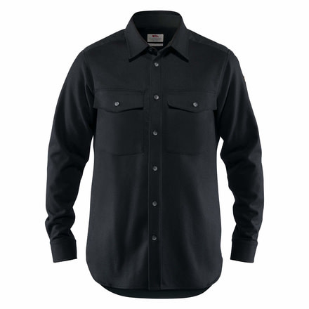 Fjallraven Ovik Re-Wool Shirt Long Sleeve - Mens, Black, Small, F81885-550-S