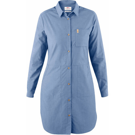 Fjallraven Ovik Shirt Dress - Women's-Blue Ridge-Large
