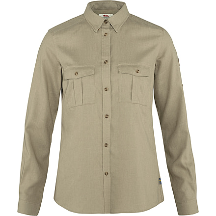 Fjallraven Ovik Travel Long Sleeve Shirt - Womens, Sand Stone, Small, F89843-195-S