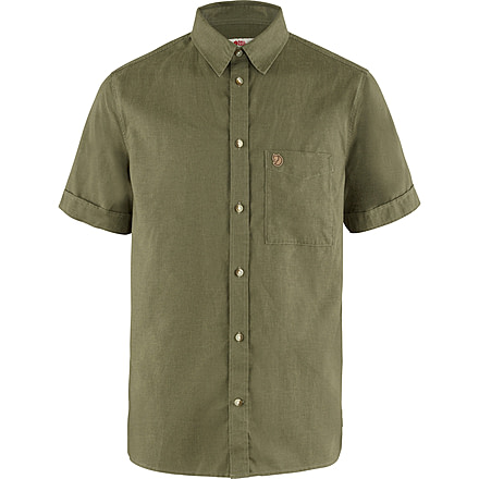 Fjallraven Ovik Travel Short Sleeve Shirt - Mens, Green, Small, F87039-620-S