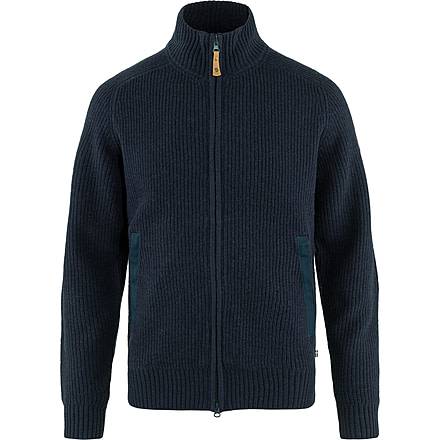 Fjallraven Ovik Zip Cardigan Knit - Mens, Dark Navy, Large, F87071-555-L