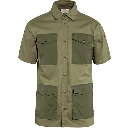 Fjallraven Raven Short Sleeve Shirt - Mens, Green-Laurel Green, Large, F87106-620-625-L