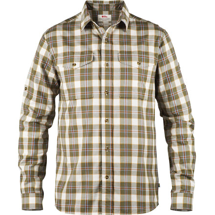 Fjallraven Singi Flannel Long Sleeve Shirt - Men's-Green-X-Large