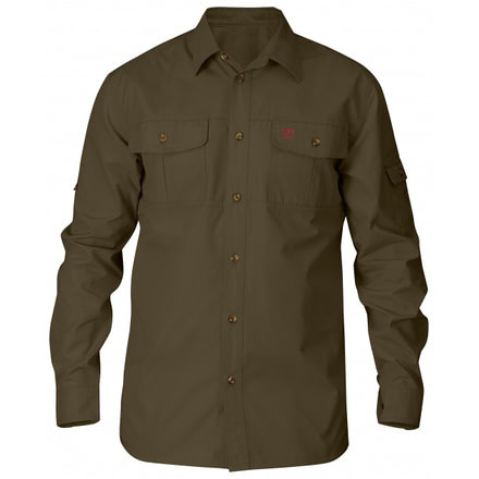 Fjallraven Singi Trekking Long Sleeve Shirt- Men's, Dark Olive, Large, F81838-633-L