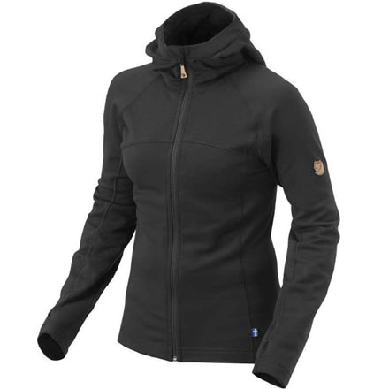 Fjallraven Tur Fleece Hoodie - Women's-Black-X-Small