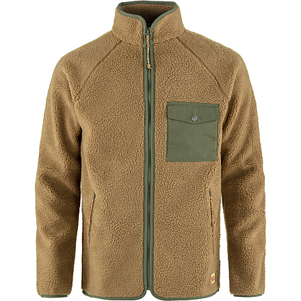 Fjallraven Vardag Pile Fleece - Mens, Buckwheat Brown/Laurel Green, Large, F84158-232-625-L