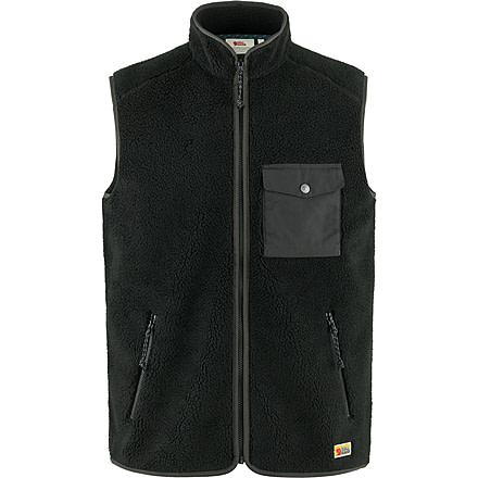 Fjallraven Vardag Pile Fleece Vest - Mens, Black/Dark Grey, Medium, F87073-550-030-M