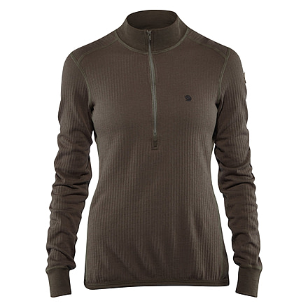 Fjallraven Varmland Woolterry Half Zip - Womens, Dark Olive, Extra Small, F90839-633-XS