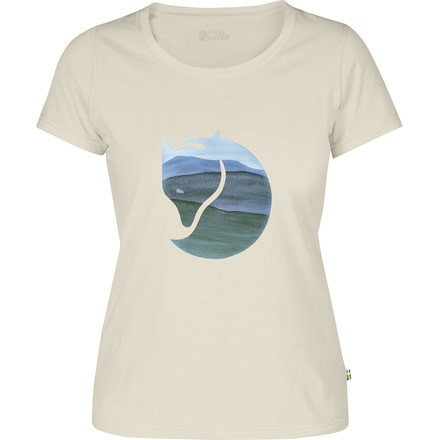 Fjallraven Watercolour Fox T-Shirt - Women's-Chalk White-Large