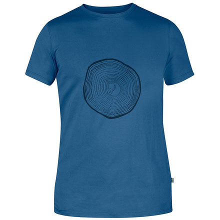 Fjallraven Wood Logo T-Shirt - Men's-Uncle Blue-X-Small