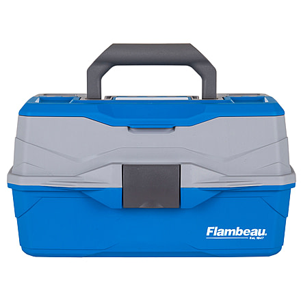 Flambeau 2 Tray Classic Tackle Box, Blue/Gray, 6382TB
