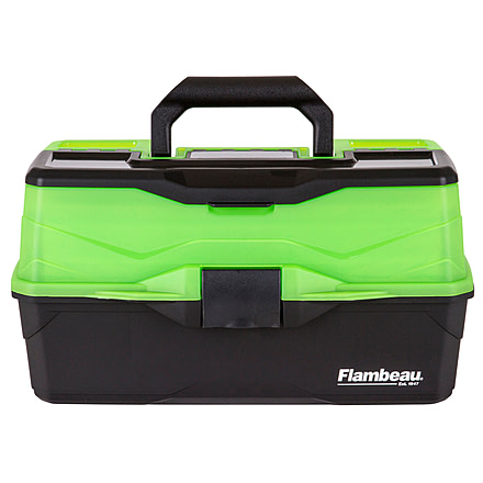 Flambeau 3 Tray Classic Tackle Box, Frost Green/Black, 6383FG