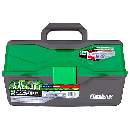 Flambeau Adventurer 3-Tray Tackle Kit, 137 Piece, 6383FTK