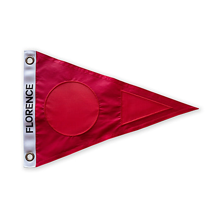 Florence Marine X Burgee, FACX00001-RED-One Size
