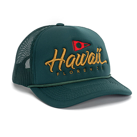 Florence Marine X Island Script Trucker Hat, FHW00047-DEM-One Size