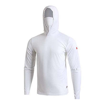 Florence Marine X Sun Pro Long Sleeve Hooded Max UPF Shirt, FMSS00035-WHT-XS
