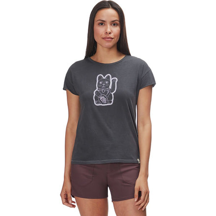 FlyLow Money Cat Tee - Womens, Coal, Small, 0338-1902