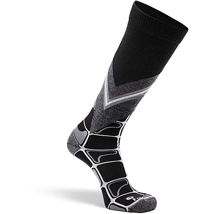 Fox River Apres Ultra-Lightweight Over-the-Calf Ski and Snowboard Sock - Womens, Black/Charcoal, Large, 139653