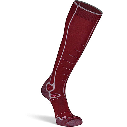 Fox River Bootfitter Elite Ultra-Lightweight Over-the-Calf Ski and Snowboard Sock - Womens, Maroon, Small, 199563