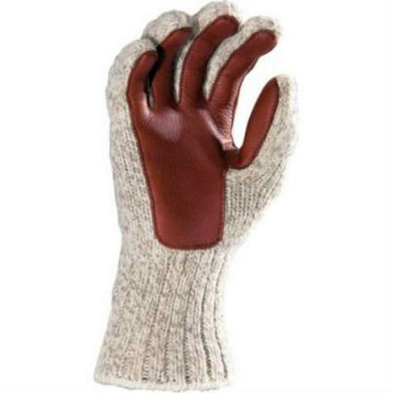 Fox River Ragg and Leather Glove, Large, Brown Tweed, Brown Tweed, Large, 85% Wool, 15% Nylon, Deer Leat, 1 Year Manufacturer Warranty, FOX-9300-06120-L