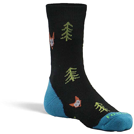 Fox River Robin Hood Lightweight Crew Hiking Sock - Kids, Black, Small, 139656