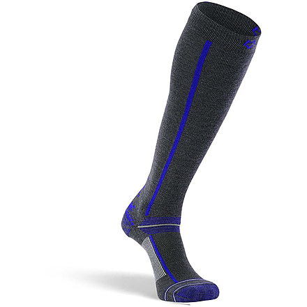 Fox River Zermatt Lightweight Over-the-Calf Ski and Snowboard Sock - Mens, Grey/Blue, Medium, 109603
