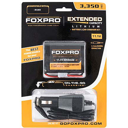 FoxPro Extended Capacity Battery and Car Charger 3,350 mAh, EXTBATTCHG