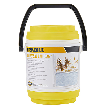 Frabill Bait Can Universal, White/Yellow, PMC4508