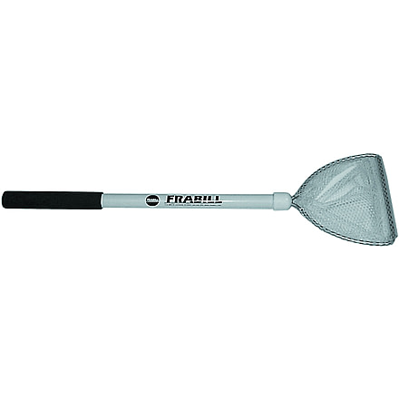 Frabill Baitwell Net 8x9in D-Hoop Fixed PVC Handle, White, 18 in, PMC3241
