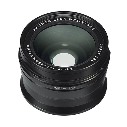 Fujifilm WCL-X100 II Wide Conversion Lens for X100F/X100T/X100S/X100, Black, Small, 16534728