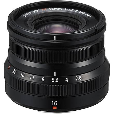 Fujifilm XF16mm F2.8 R WR Camera Lenses, Black, Small, 16611655