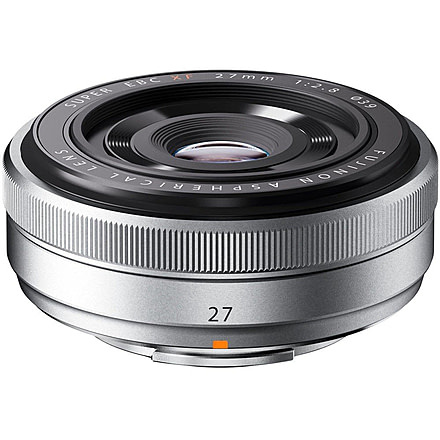 Fujifilm XF27mm F2.8 Camera Lenses, Silver, Small, 16401581