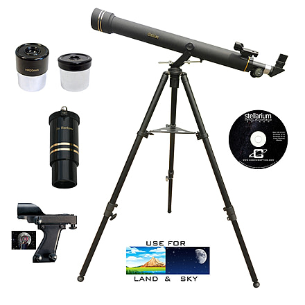 800x72mm Black Granite Refractor Telescope Kit