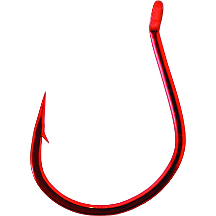 Gamakatsu Finesse Wide Gap Hook, Needle Point Ringed Eye, Red, Size 4, 6 per Pack, 230308